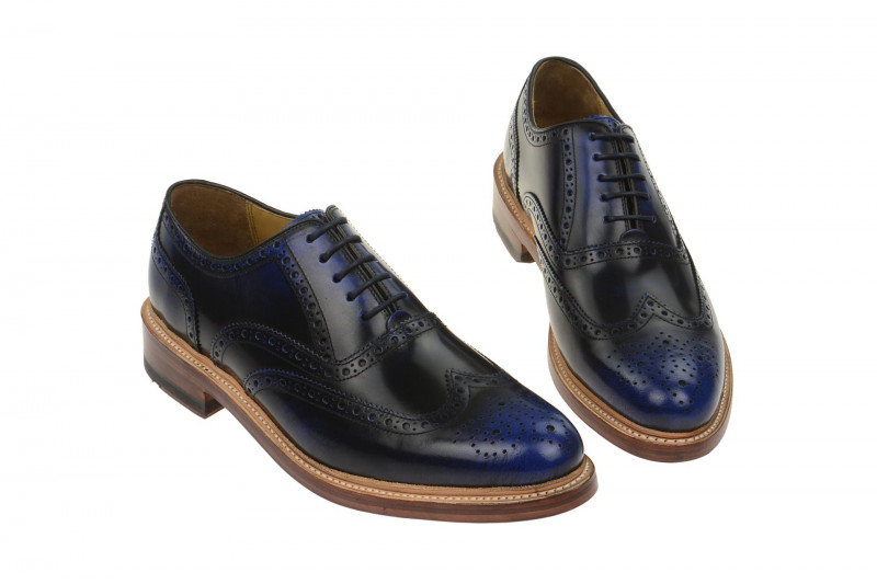 Gordon & Bros Schuhe Levet blau Rahmengenäht 2506