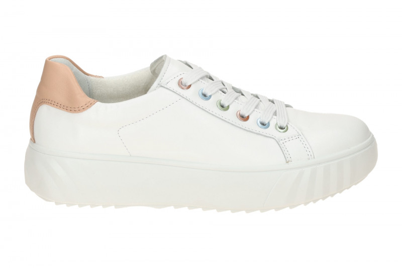 ARA Monaco Plateau Schuhe Schnürer weiß rosa H-Weite 12-46523