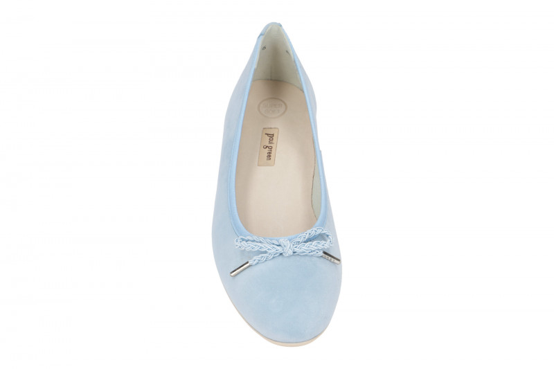 Paul Green Ballerinas Schuhe hellblau lago Samt 2925