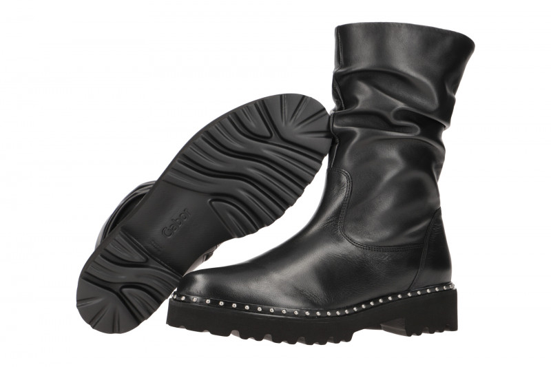 Gabor Stiefelette schwarz Nieten 51.800.27