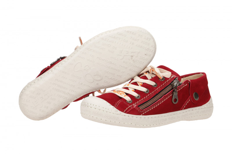 Eject Dass Schuhe Sneaker rot Velour 13001