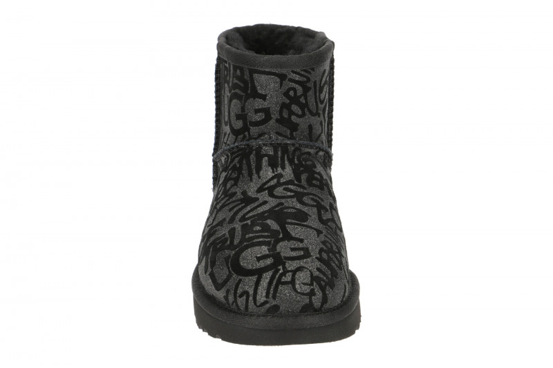 UGG Stiefel schwarz Classic Mini Sparkle Graffiti