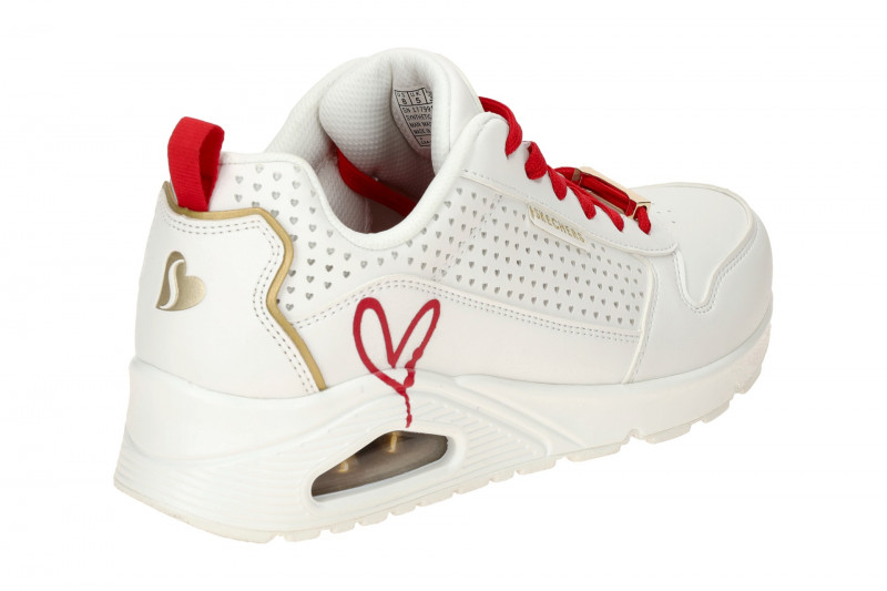 Skechers Uno Schuhe weiß einsames Herz 177991