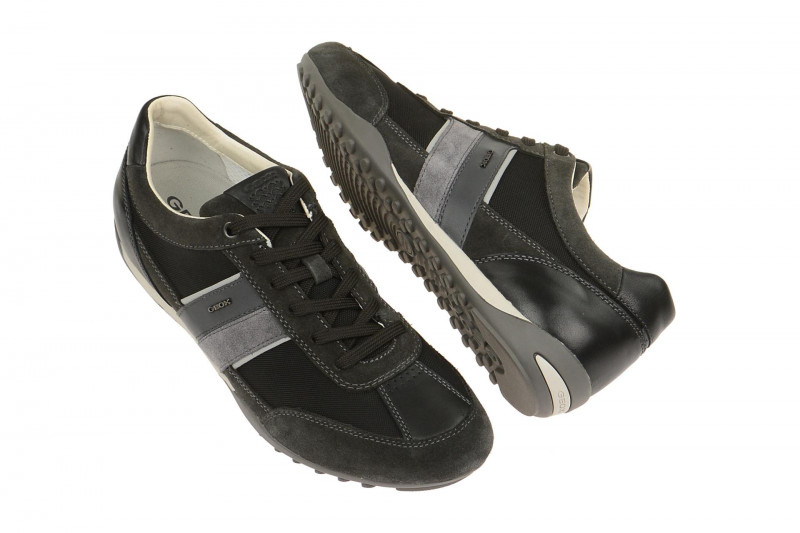 Geox Respira Wells C Halbschuhe in schwarz grau Herren Sneakers