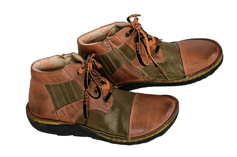 Eject Fixe Schuhe in orange grün E-15034 Boots