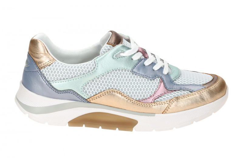 Gabor RollingSoft Schuhe weiß kombi Glitzer Metallic 66.926.61