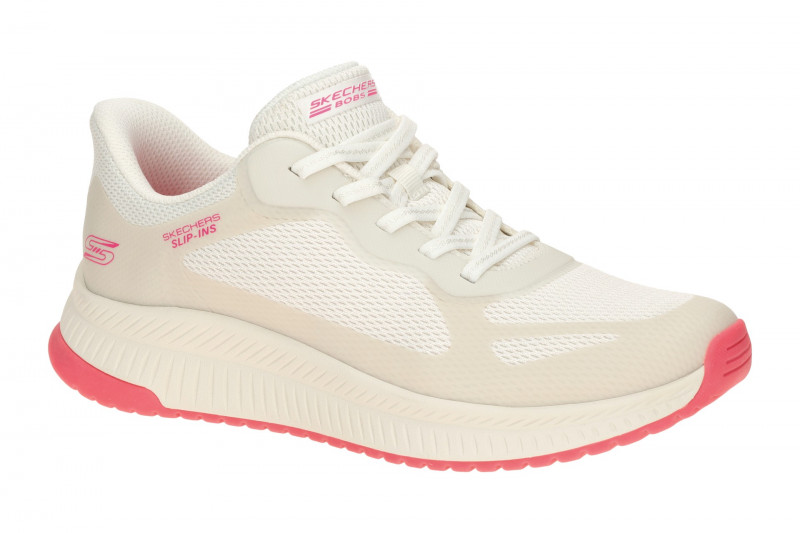 Skechers Bobs Squad 4 Sneakers Schuhe weiß pink SLIP-INS 117624