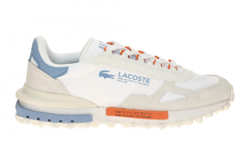 Lacoste Elite Active Sneakers Schuhe weiß blau 0042