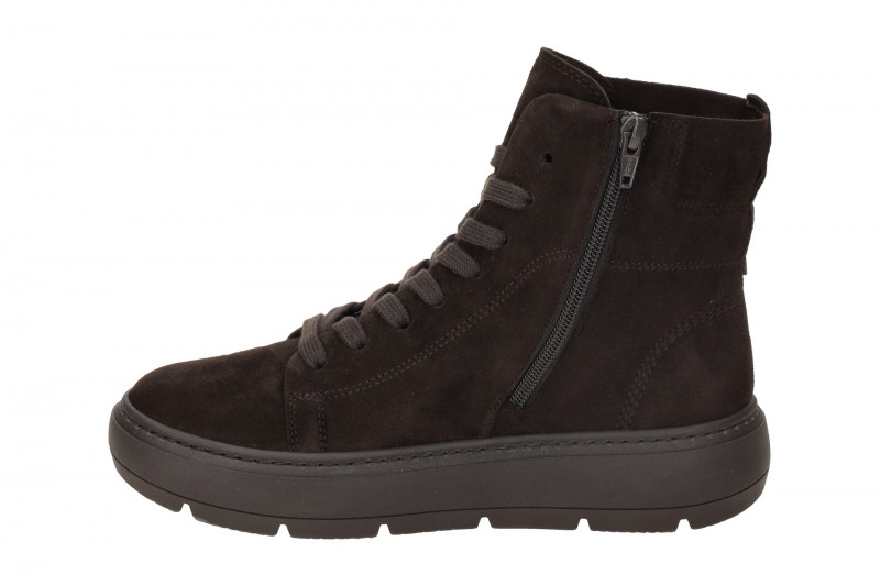 Gabor Stiefelette braun chocolate Schnür Boots Velour 53.720.18