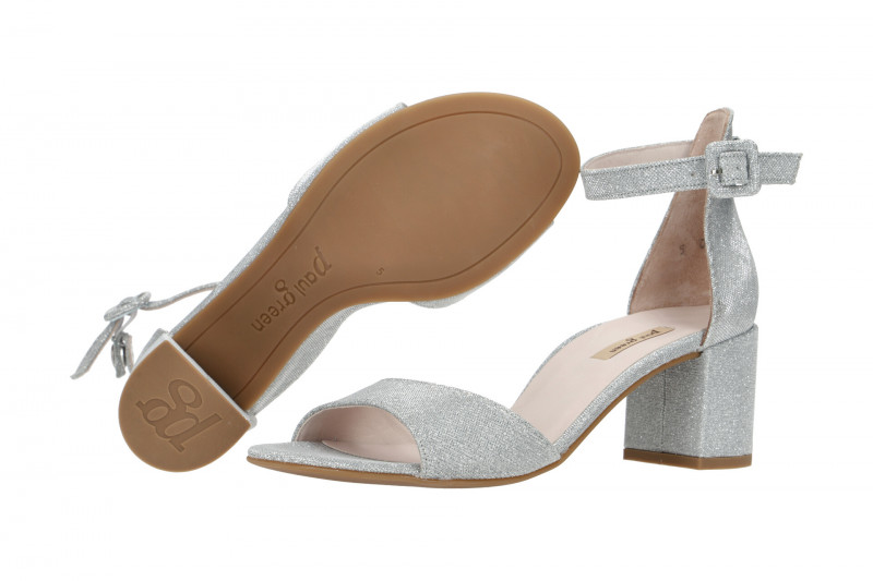 Paul Green Sandalette silber Glitzer 7469