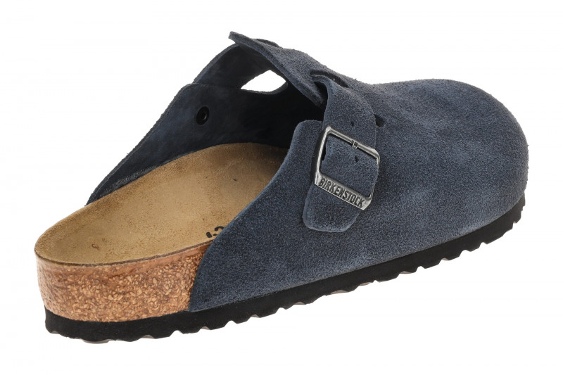 Birkenstock Boston Pantolette blau navy NORMAL-WEIT 1030816