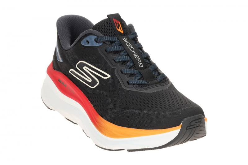 Skechers Max Run Schuhe schwarz Running Sportschuhe Herren Slip-Ins