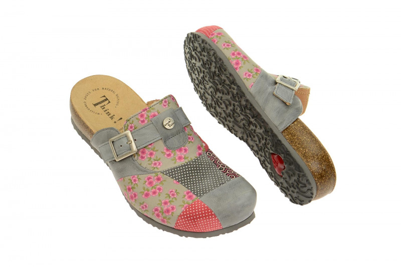 Think Julia Pantolette grau multi Clogs 4-84343-17