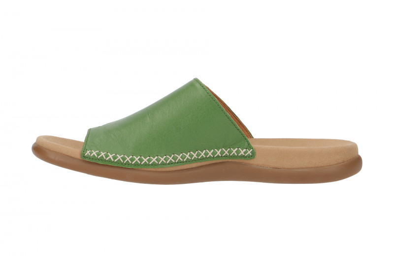 Gabor Pantolette grün Nappa Zehentrenner
