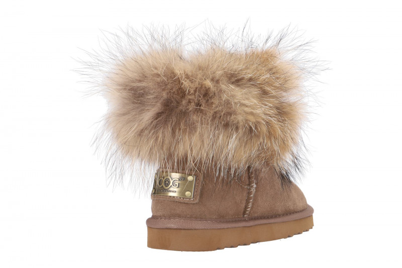 Oog Stiefel braun Lammfell Boots OB0544