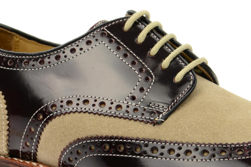 Gordon & Bros Schuhe Levet rot grau Rahmengenäht 2318