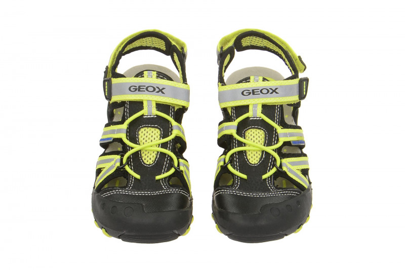 Geox Kinder Sandale Kyle schwarz gelb J42E1C
