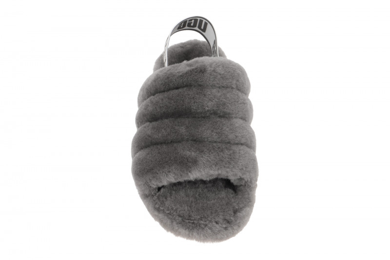 UGG Fluff Yeah Slide Hausschuhe grau charcoal