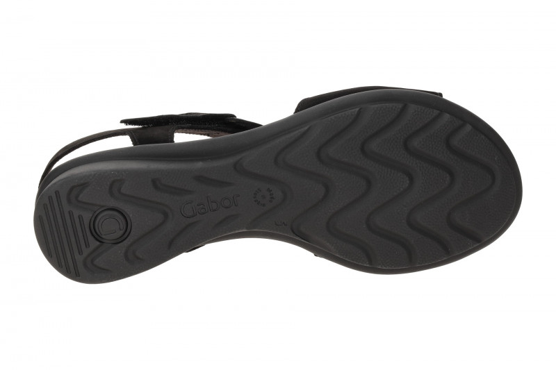 Gabor comfort Sandale schwarz Nubuck 66.063.47