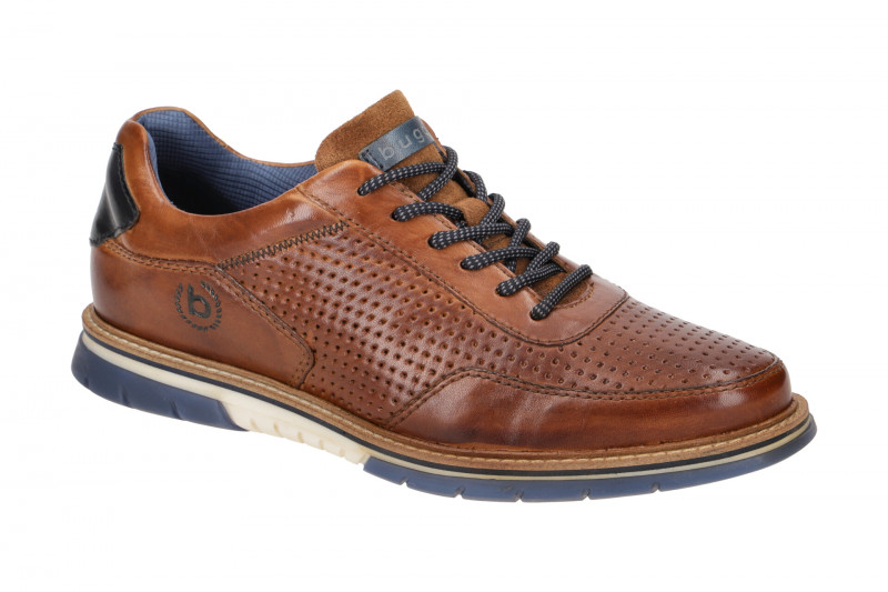bugatti Sammy Comfort Schuhe braun perforiert AER01