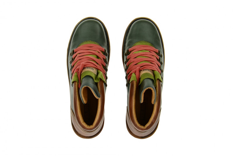 Pikolinos Uruguay Keil Stiefelette grün kombi