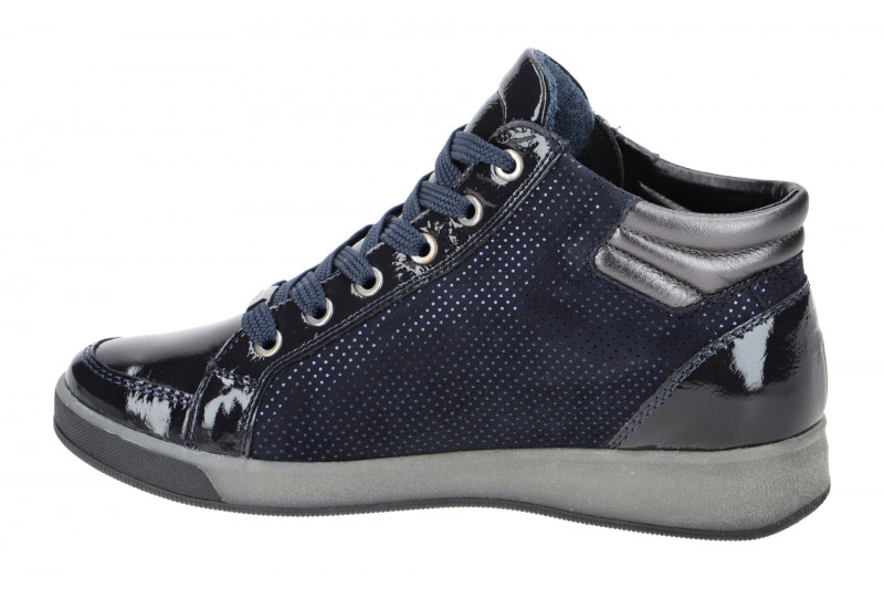 ARA Rom Schuhe Sneaker blau Lackpunkte 12-44499