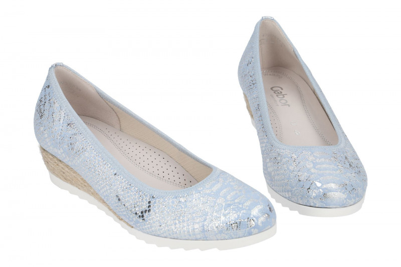 Gabor comfort Ballerinas blau silber