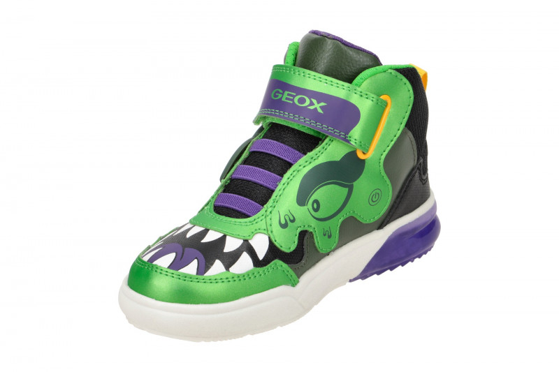 Geox Grayjay Kinder Schuhe grün lila Krokodil J369YA
