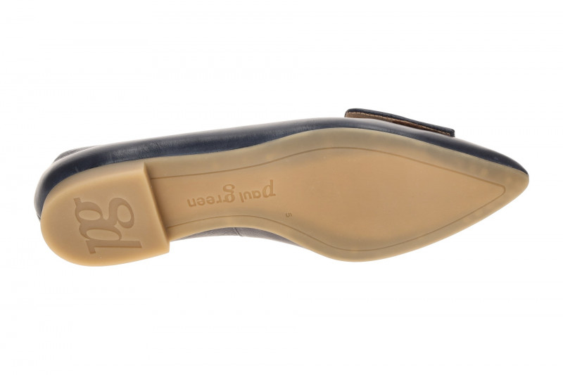 Paul Green Ballerinas blau ocean Leder-Kappe 3792