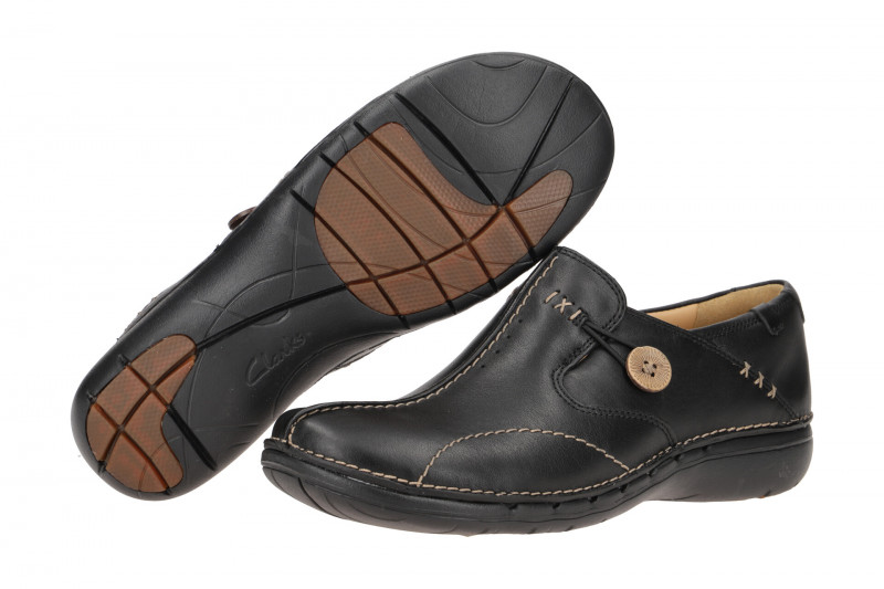 Clarks Un Loop Schuhe Slipper schwarz