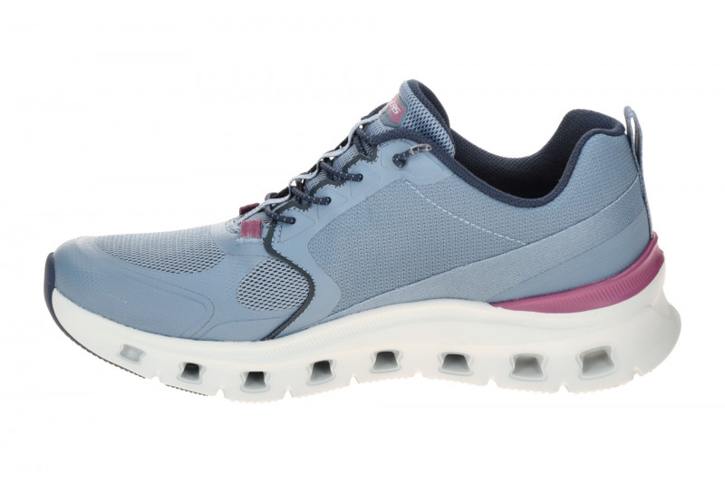Skechers Glide Step Schuhe Slipper blau slate 150484