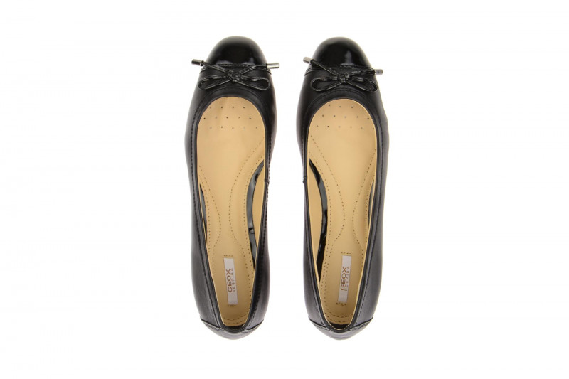 Geox Lola Ballerina schwarz Leder mix