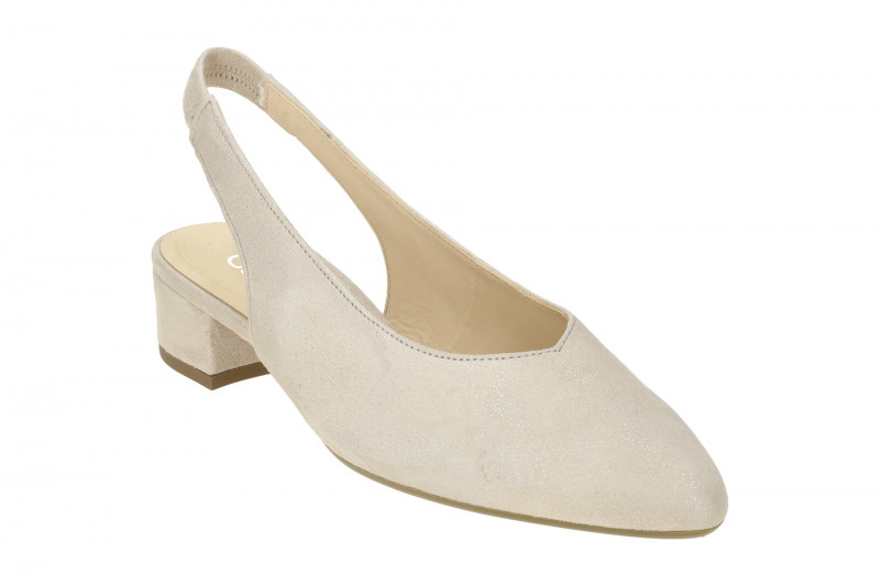 Gabor Sling Pumps beige Velour Glitzer 41.520.62