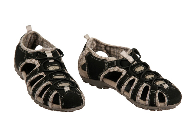 Geox Respira Schuhe Sand Strel schwarz beige Sandalette