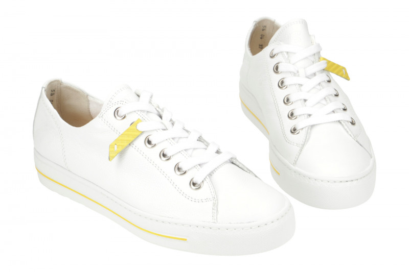 Paul Green Sneaker Schuhe weiß gelb 4960