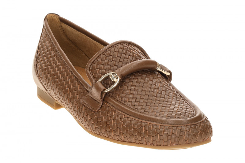 Gabor Slipper Loafer braun geflochten 85.218.28