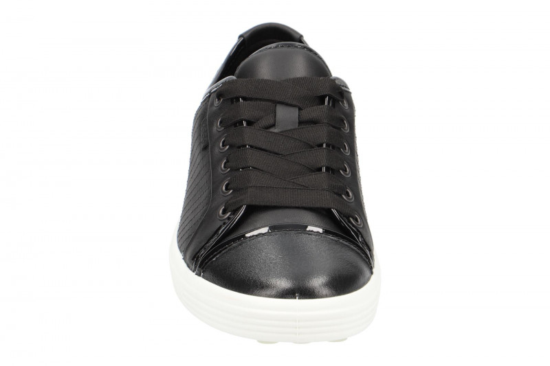 Ecco Soft 7 Schuhe schwarz Damen Schnürer