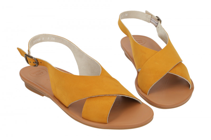 Paul Green Sandale gelb Nubuck 7300