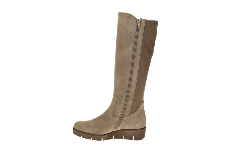 Gabor Keil Schaftstiefel grau Samtvelour Stretch 8005.03.003