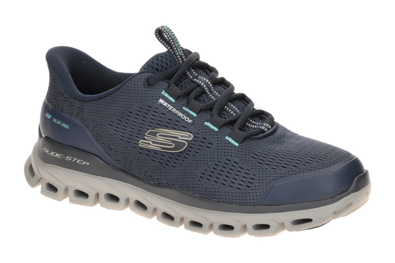 Skechers Glide Step Schuhe blau Herren SLIP-INS wasserdicht 233014
