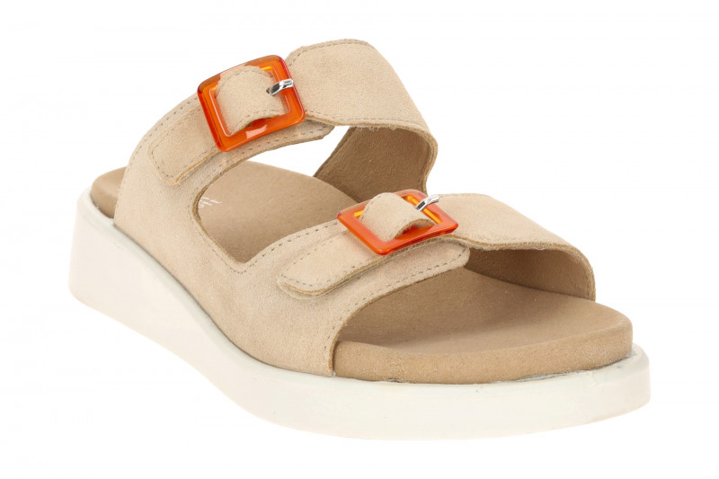 ara Madeira Pantolette beige H-Weite Klett 12-21404
