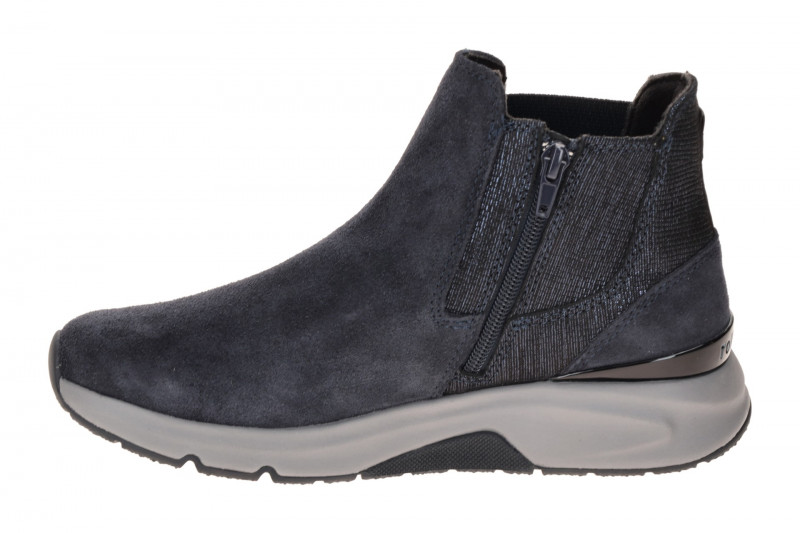 Gabor RollingSoft Stiefelette blau Velour 0803.01.003