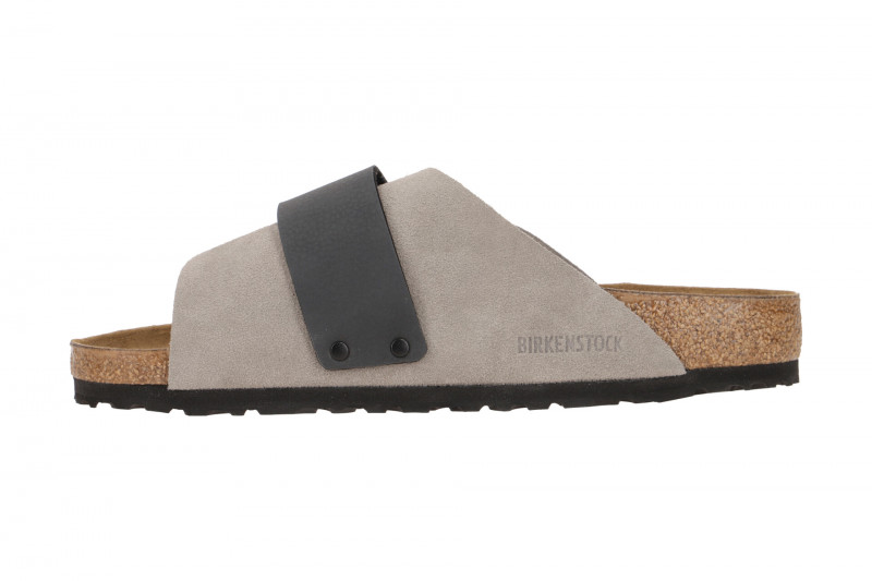 Birkenstock Kyoto Pantolette grau Leder Normal-Weit 1022352
