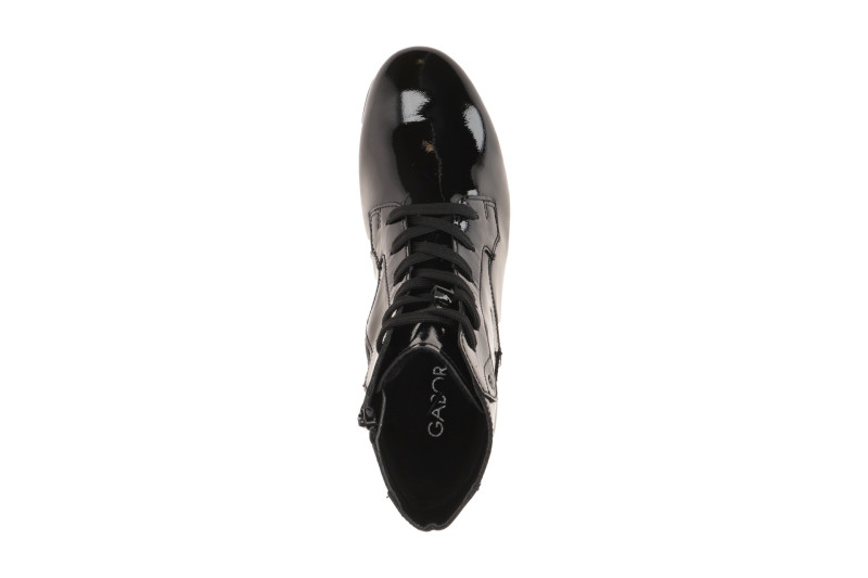 Gabor Stiefelette Ankle Boots schwarz Lack H-Weite 8031.04.006