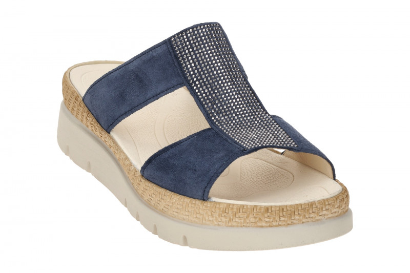 Gabor Glamour Pantoletten blau Glitzer 63.721.16