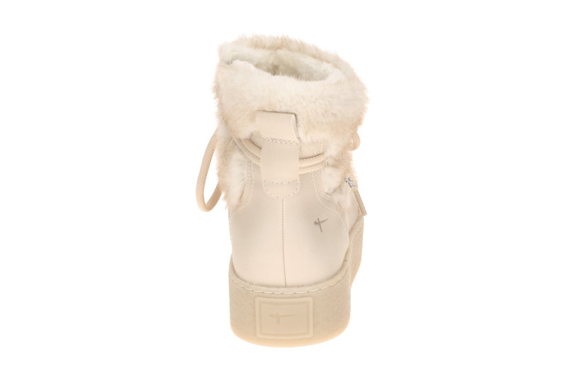 Tamaris Winter Stiefelette Plateau creme weiß Fell-Boots 26802