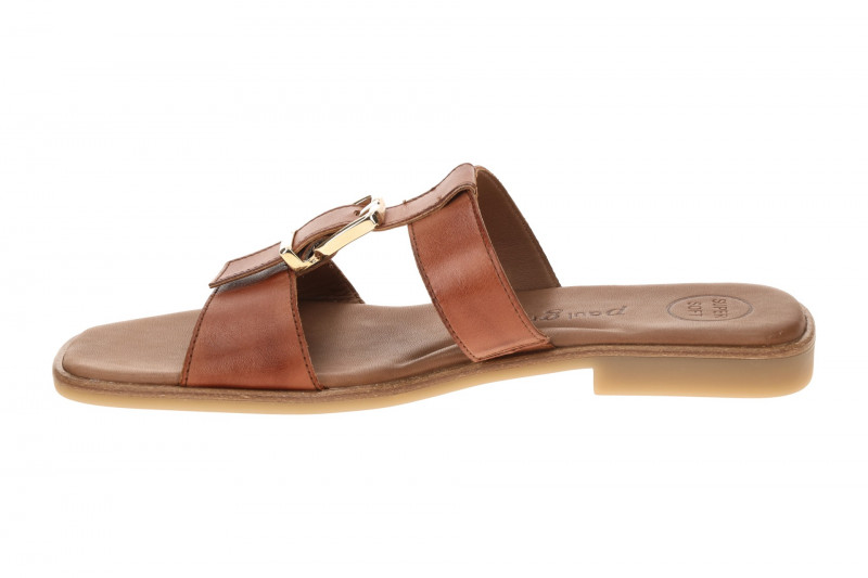 Paul Green Pantolette braun Schnallen-T-Steg 6188