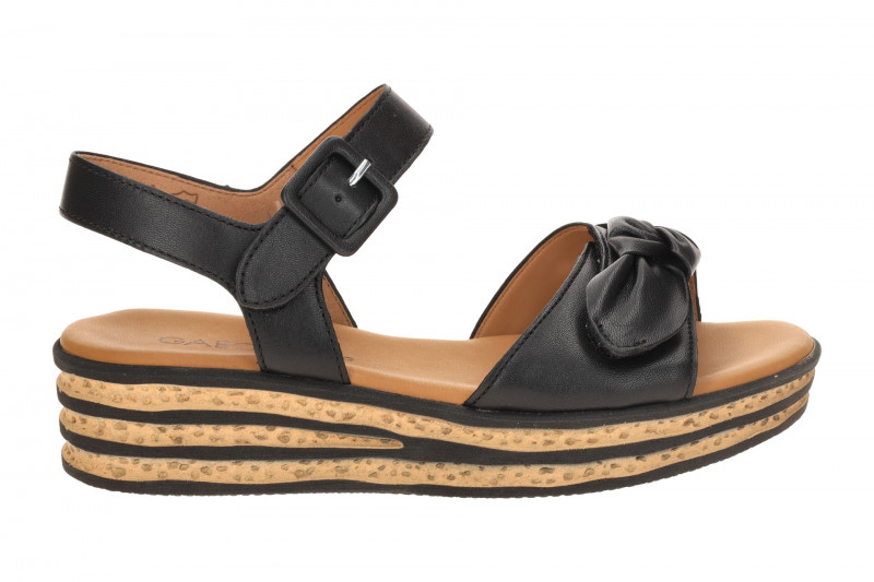 Gabor Plateau Sandalen schwarz Nappa 84.553.27