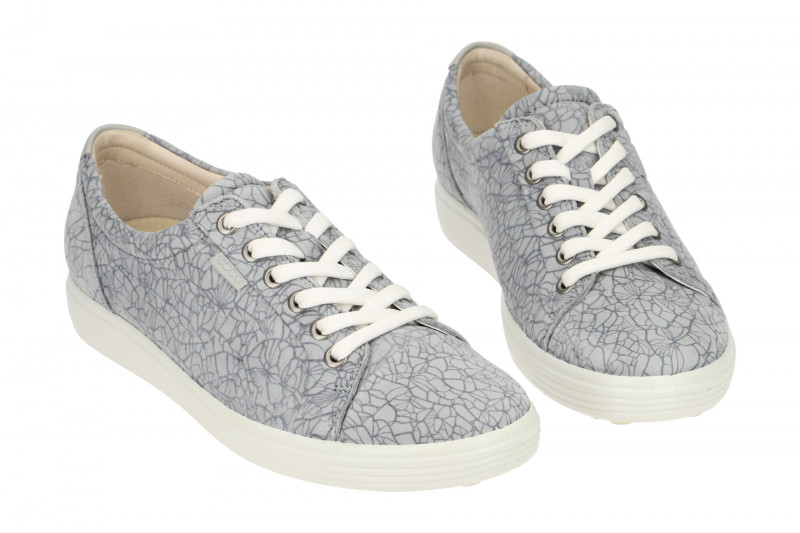ecco Soft 7 Schuhe Sneaker grau Laser