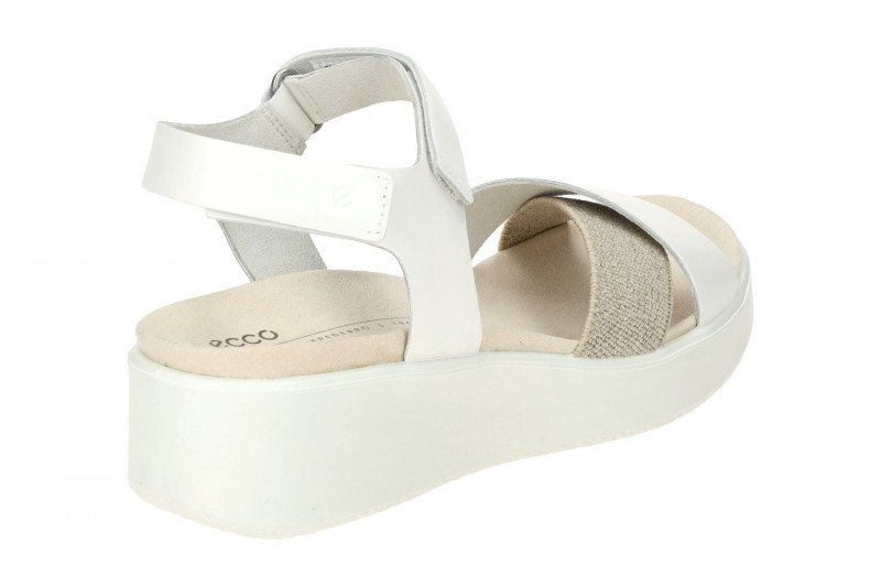 Ecco Flowt Wedge Keil Sandalen weiß 273323